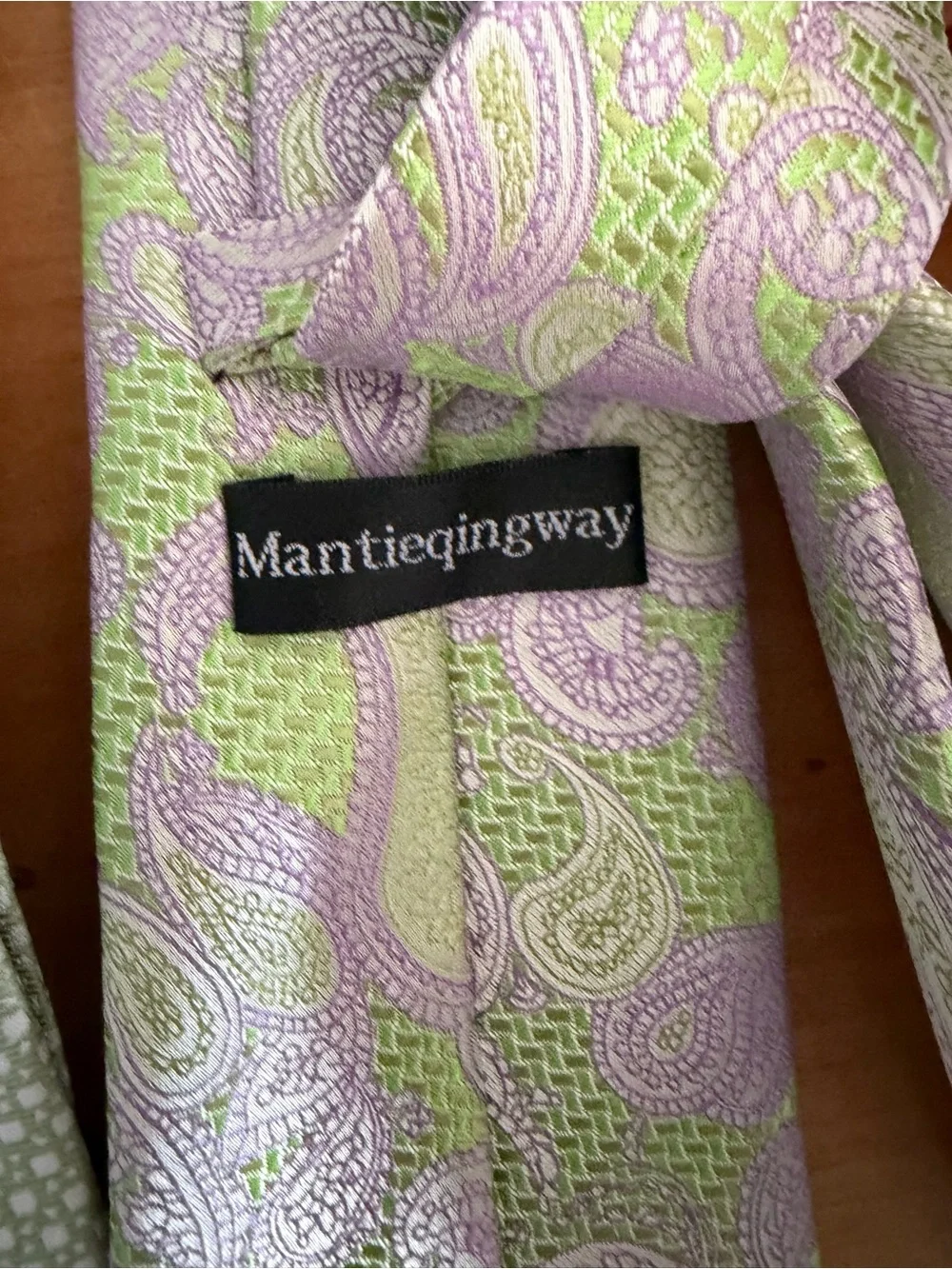 Dibangu Men’s necktie bundle lime green lavender pink gray paisley suit tie new